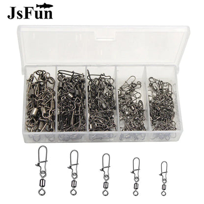 Value Pack 100pc/Box Rolling Snap Swivels