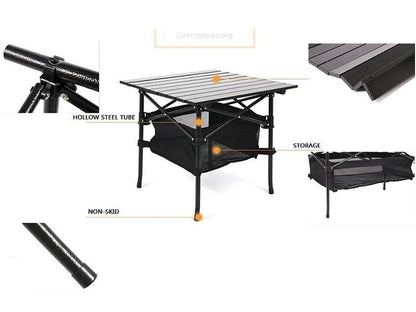 Portable Folding Table Tea Picnic Camping Barbecue Square Table 55cm