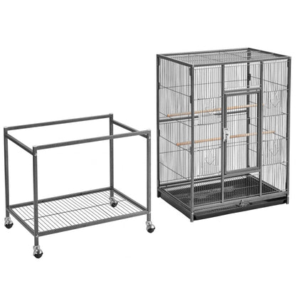 54’’H Mobile Large Parrot Cage w/ Stand