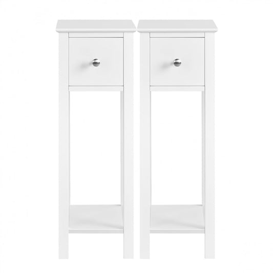 Slim Bedside Tables Set of 2