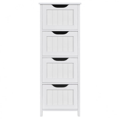 Bathroom Floor Cabinet Wooden Side Storage Organizer