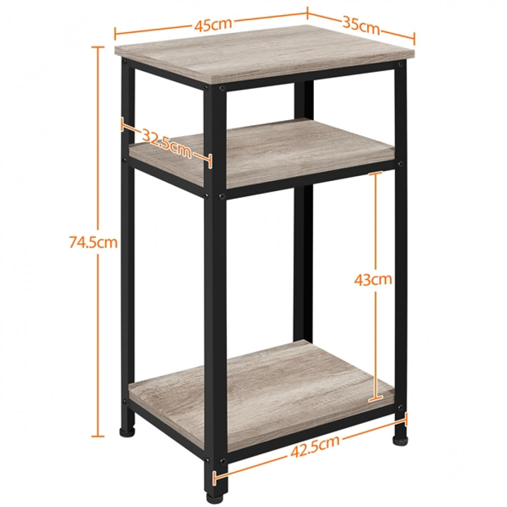 Rustic Industrial End Telephone Table