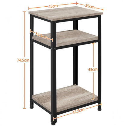 Rustic Industrial End Telephone Table