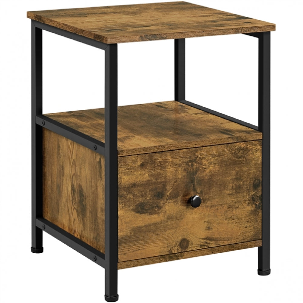 Side Table with Drawer Open Shelf