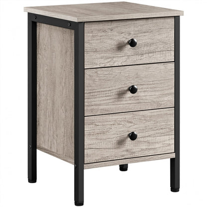 3 Drawer Nightstand Storage