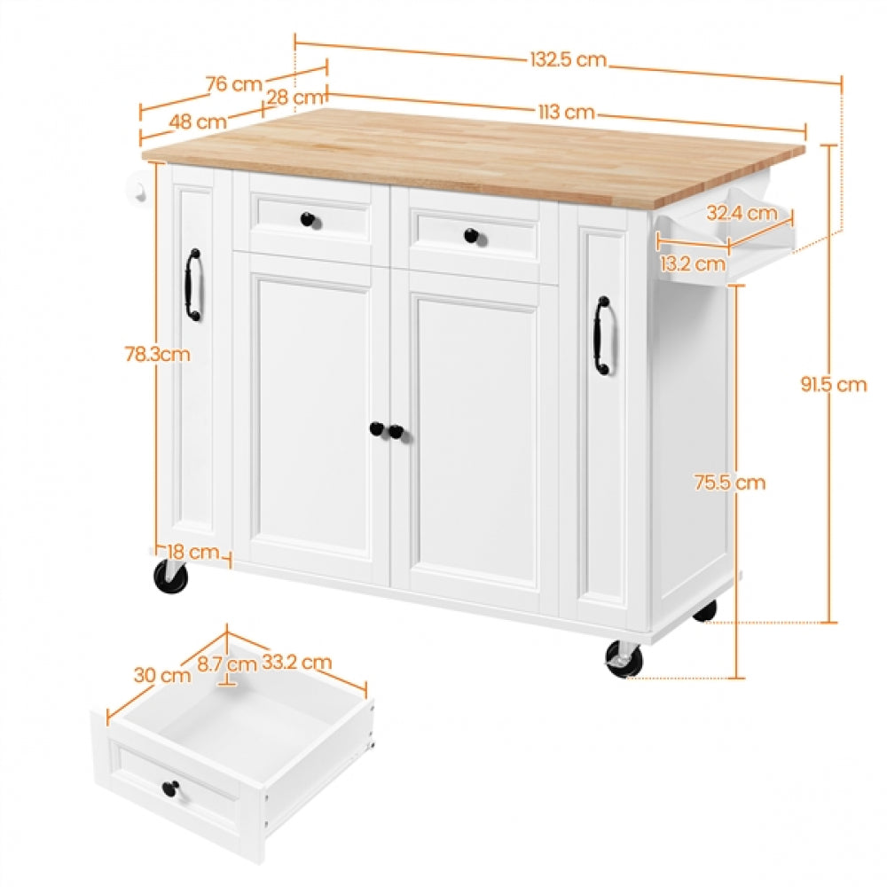 Rolling Kitchen Island Trolley