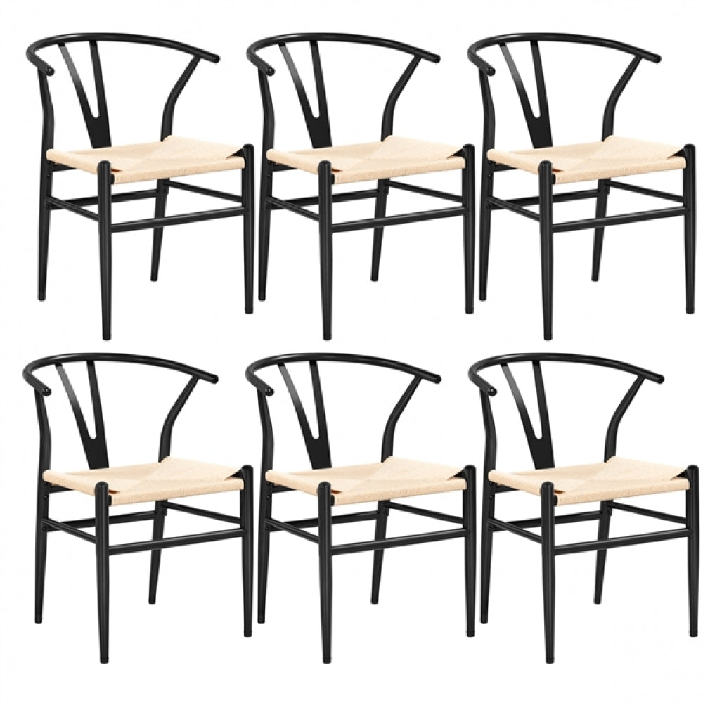 6pcs Weave Dining Chairs