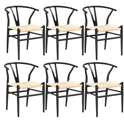 6pcs Weave Dining Chairs