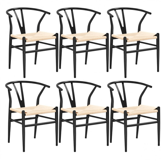 6pcs Weave Dining Chairs