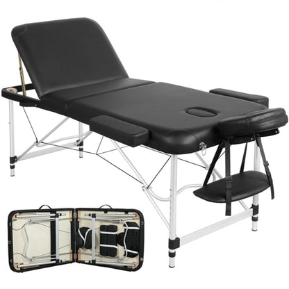 Adjustable 3 Fold Massage Bed Aluminum Alloy Massage Couch
