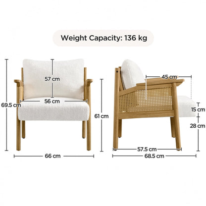 Boucle Upholstered Accent Chair Lounge Chair
