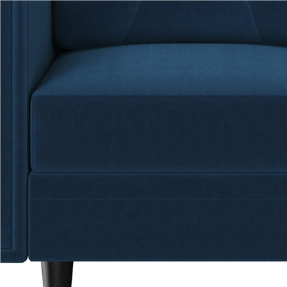 Velvet Upholstered Corner Sofa