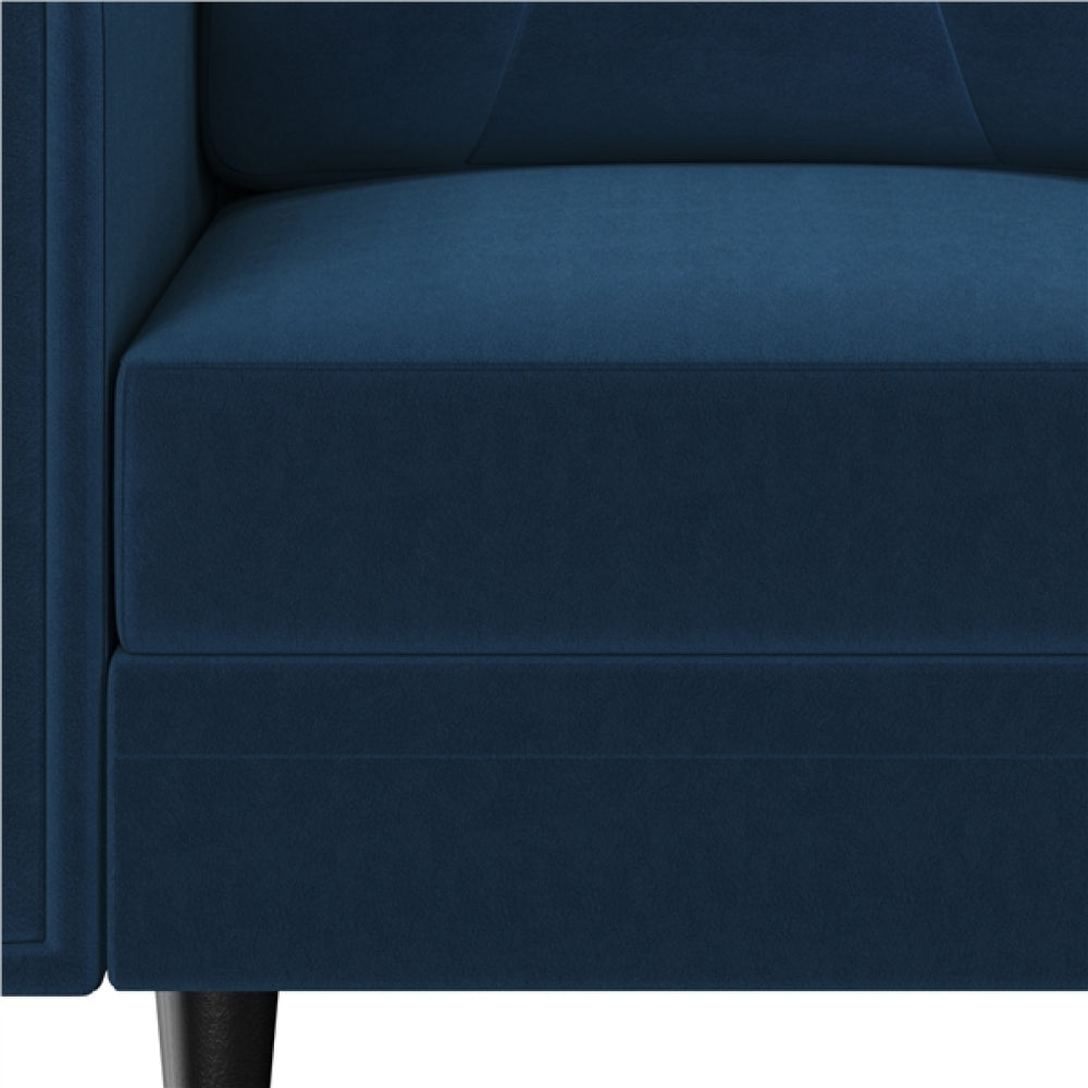 Velvet Upholstered Corner Sofa