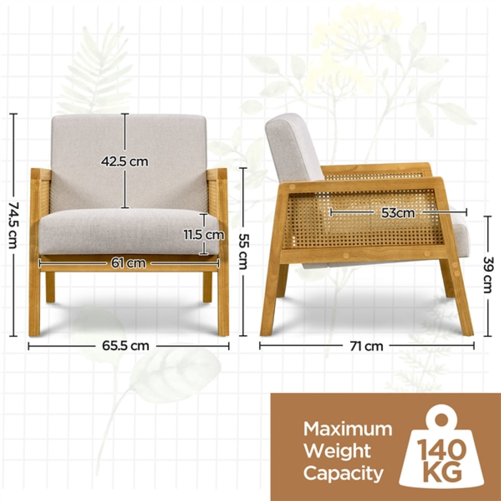 Fabric Upholstered Accent Chair Armchair