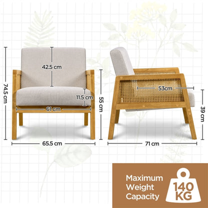 Fabric Upholstered Accent Chair Armchair