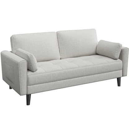 Linen Fabric Sofa 2 Seater Couch