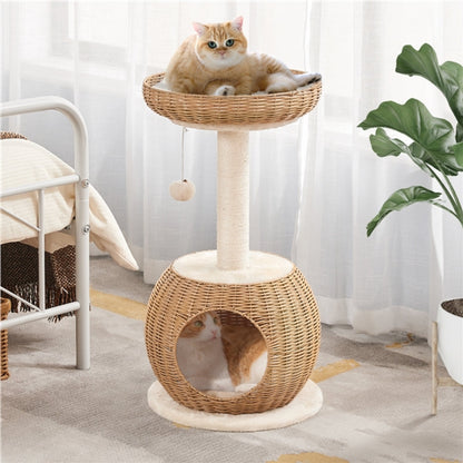 Rattan Cat House Cat Tower