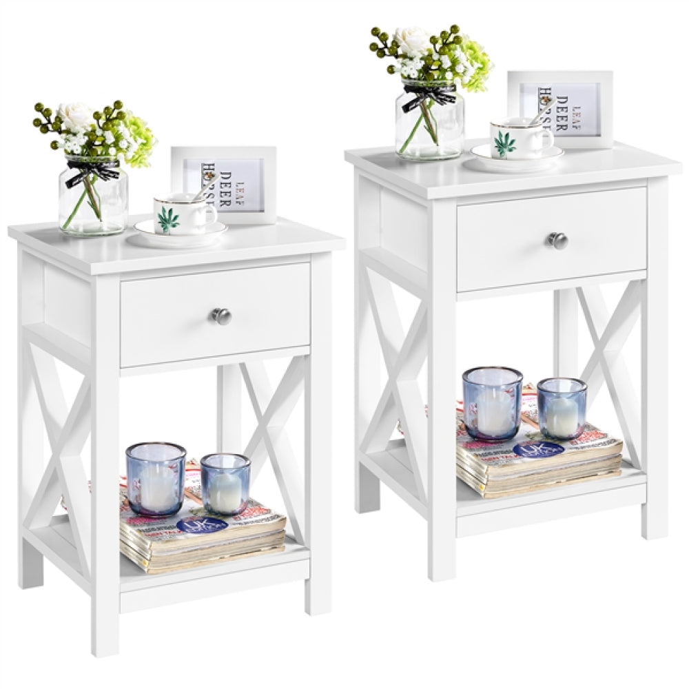 Set of 2 X Frame Side Table