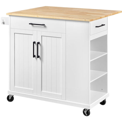 Kitchen Cart wood top with storage