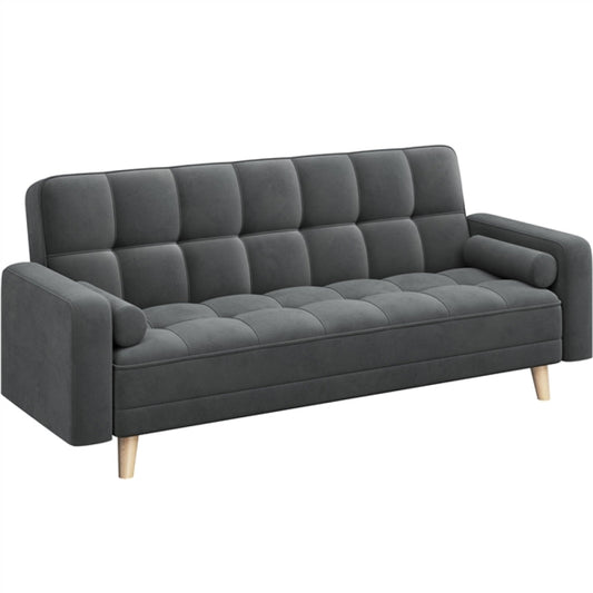 3 Seater Velvet Convertible Sofa Bed