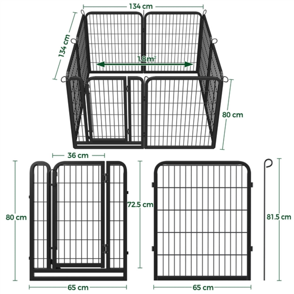8 Panels Dog Playpen Dog Pen