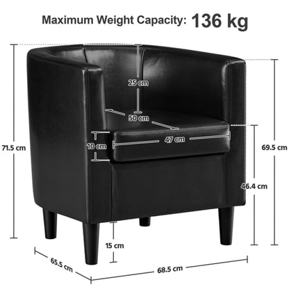 Barrel-shaped Chair Accent Arm Chair