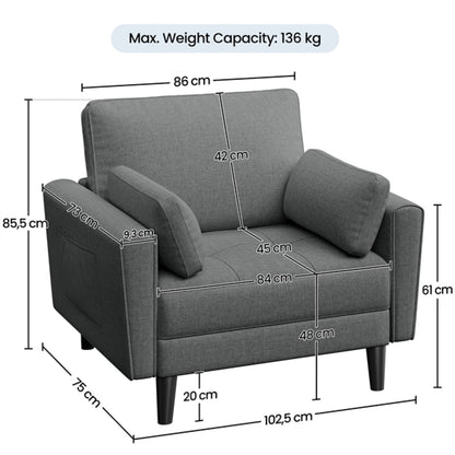 2pcs Oversized Armchair