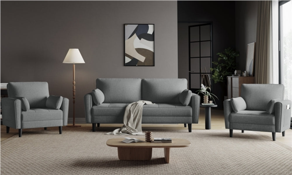 1x Sofa Couch 2x Oversized Armchairs