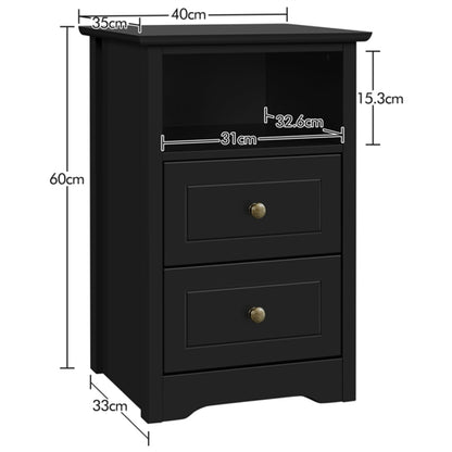 2 Drawer Bedside Table Sofa Side Table