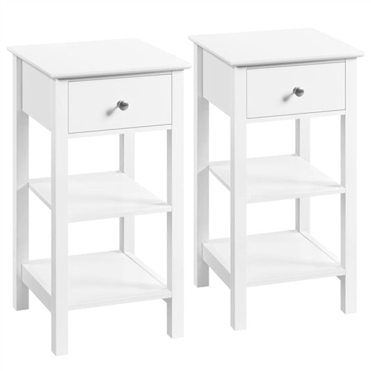 2PCS Narrow Bedside Table Nightstand