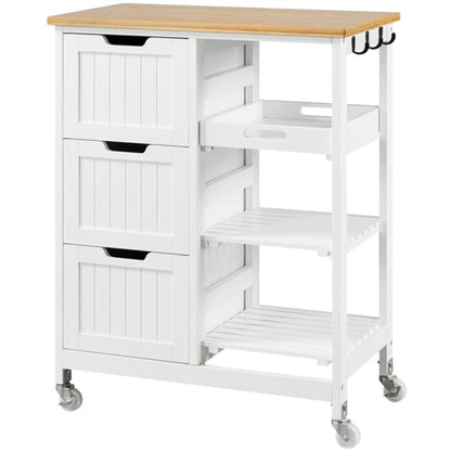 Kitchen Island with Wheels Kitchen Storage Serving Cart