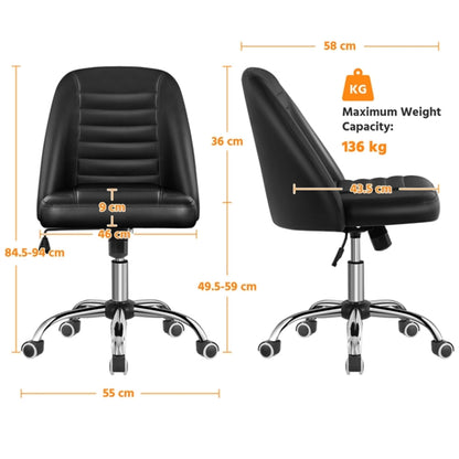 Faux Leather Mid Back Home Office Desk Chair