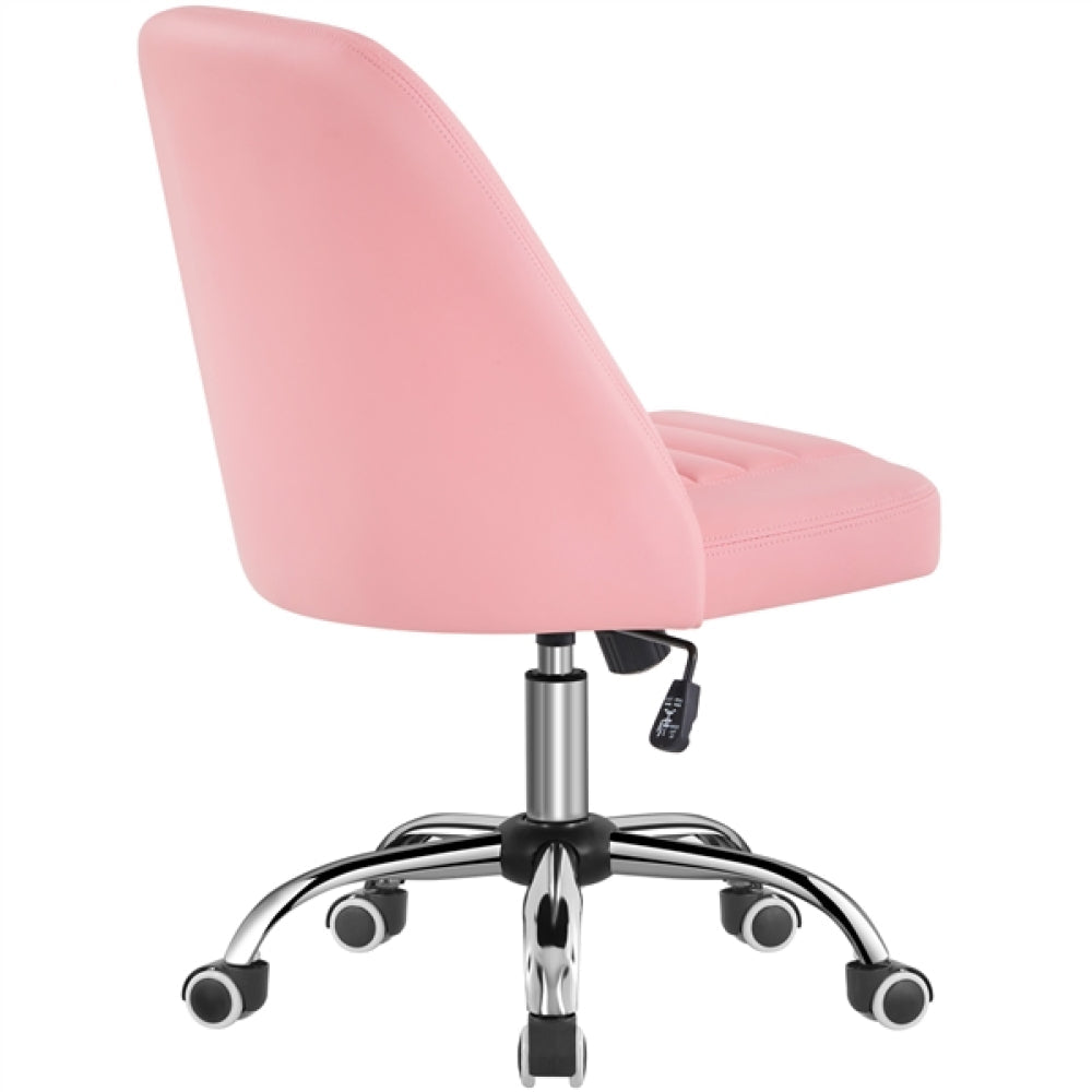 Modern Tufted Armless Computer Chair Task Chair Vanity Chair