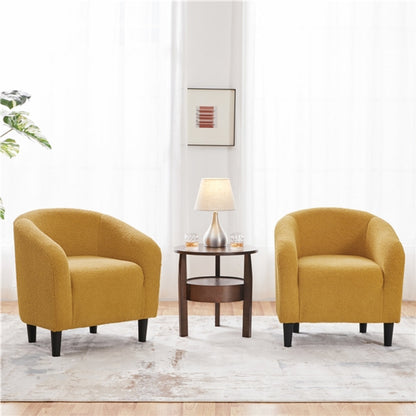 Boucle Club Chair Accent Barrel Chair