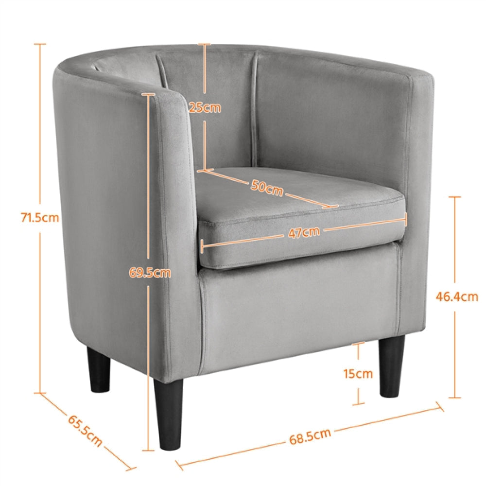 Velvet Club Chair Tub Chair Armchair