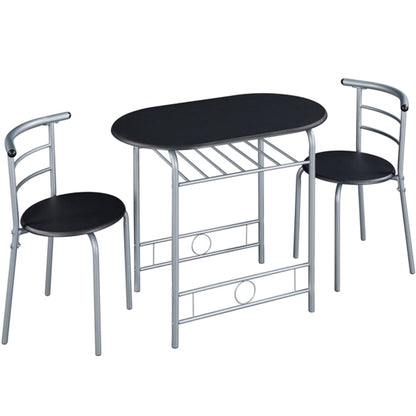 Modern Round Dining Table Set for 2 Chairs + 1 Table