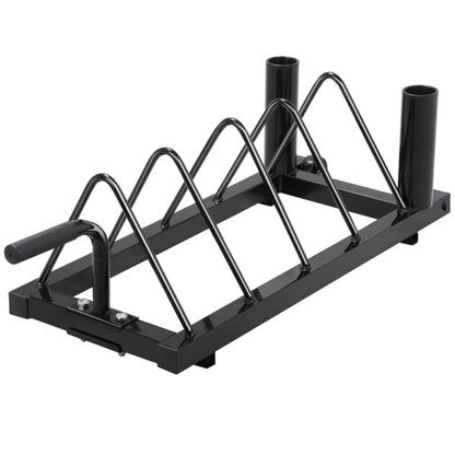 Horizontal Bumper Plate Rack Strength Fitness Rack Plate Holder