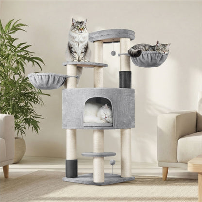 Multilevel Heavy-Duty Cat Tree with Thick Scratching Posts