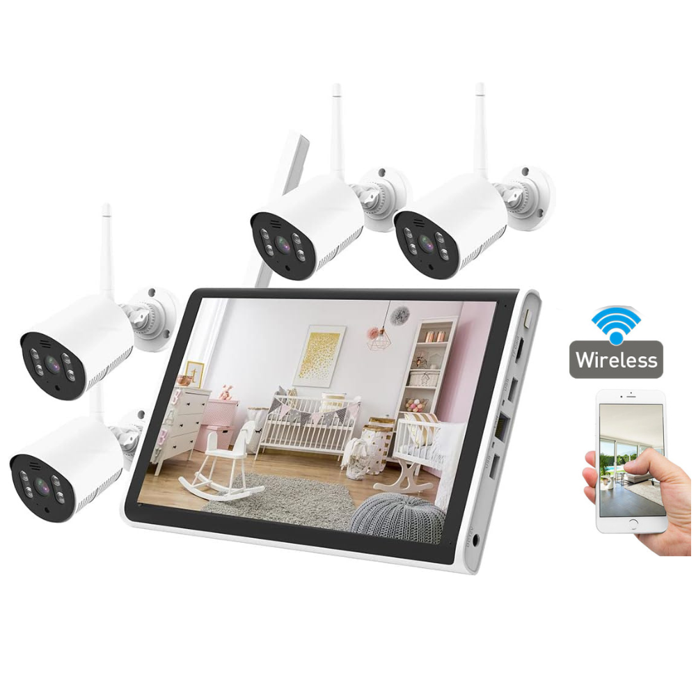 10.1 Inch Screen Wireless Security camera system CCTV NVR surveillance