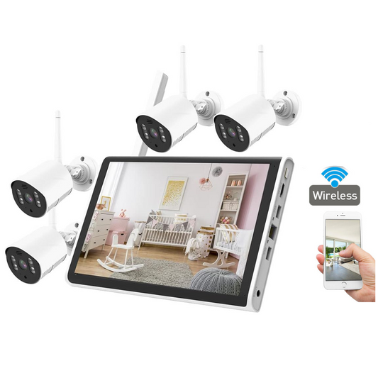 10.1 Inch Screen Wireless Security camera system CCTV NVR surveillance