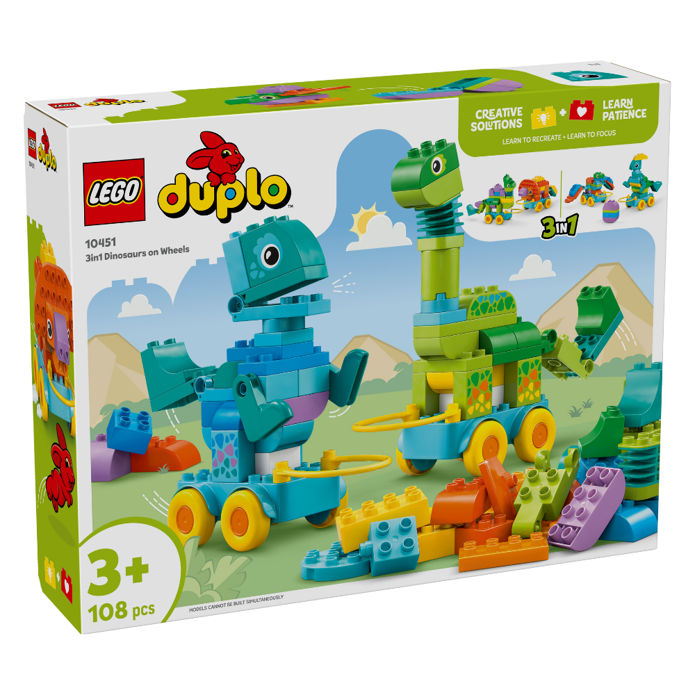 LEGO DUPLO Town: 3-in-1 Dinosaurs on Wheels (10451)
