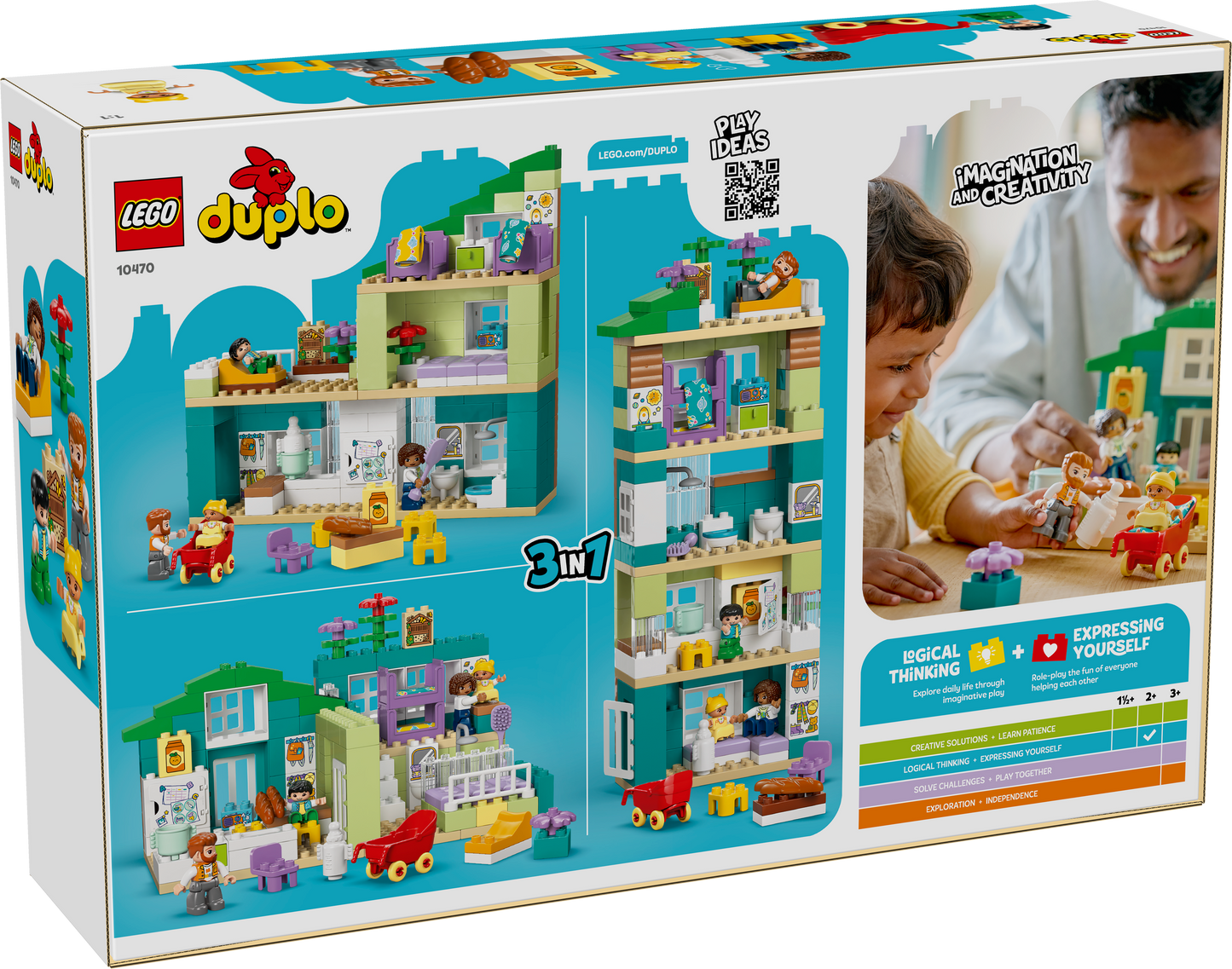 LEGO DUPLO: Town 3 in 1 Modern Family House with Figures (10470)
