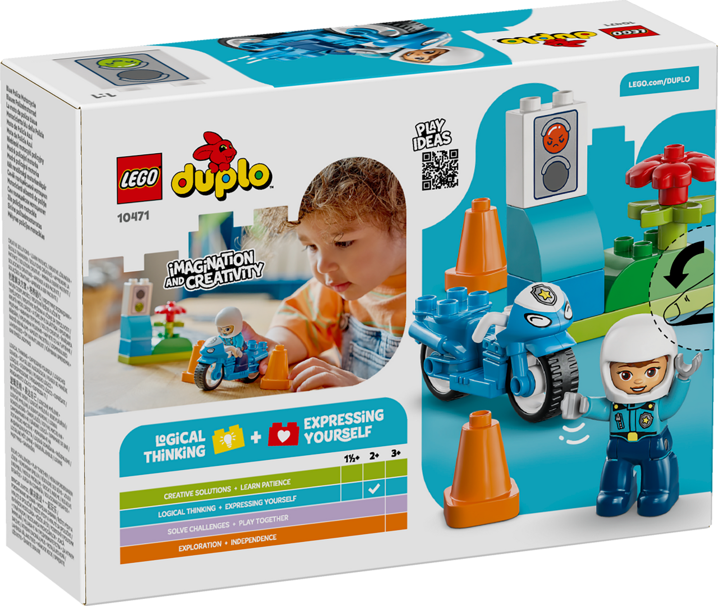 LEGO DUPLO: Town Blue Police Motorcycle (10471)