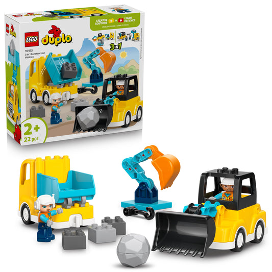 LEGO DUPLO: Town 3 in 1 Construction Vehicles (10475)