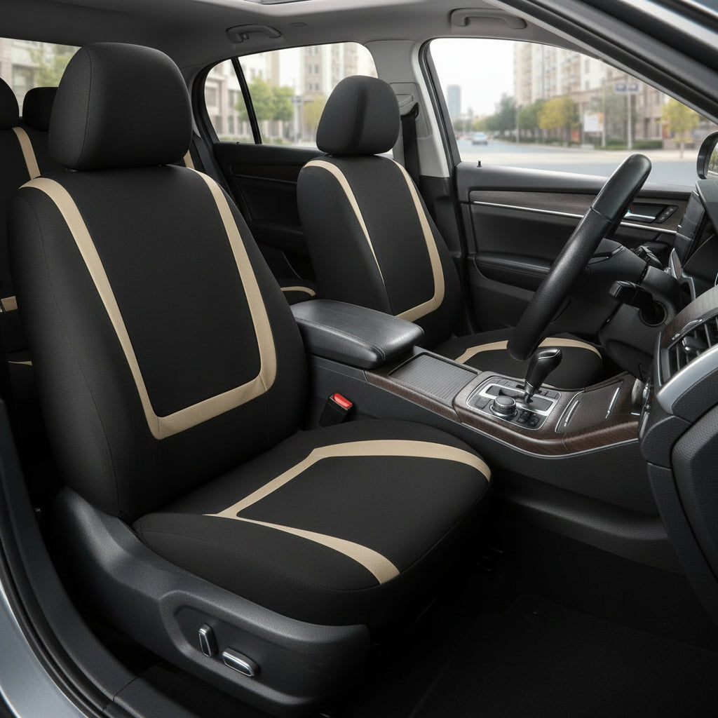 Car Seat Cover 5 Seater Full Set Front Rear Cushion Mat Protecto Polyester