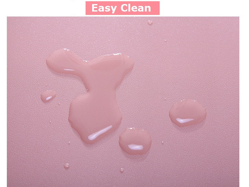 Pink- 100*50cm PU Leather Desk Mat Computer Laptop Keyboard Mouse Pad Office