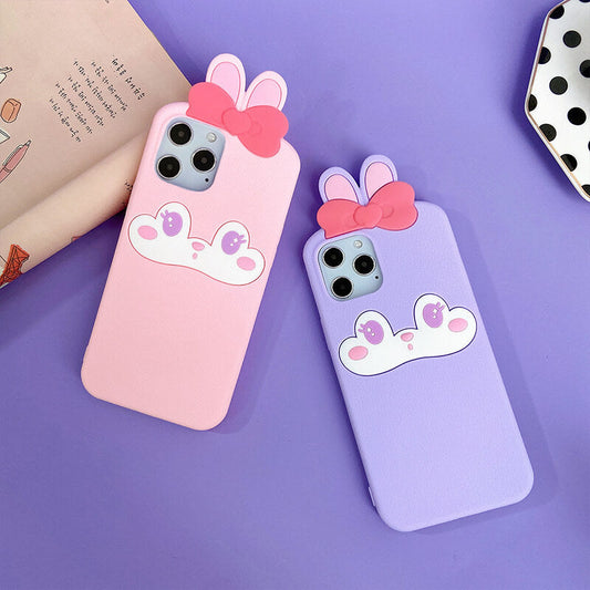 Suitable for Phone Q Uncle Cute Bunny Silicone Phone Case