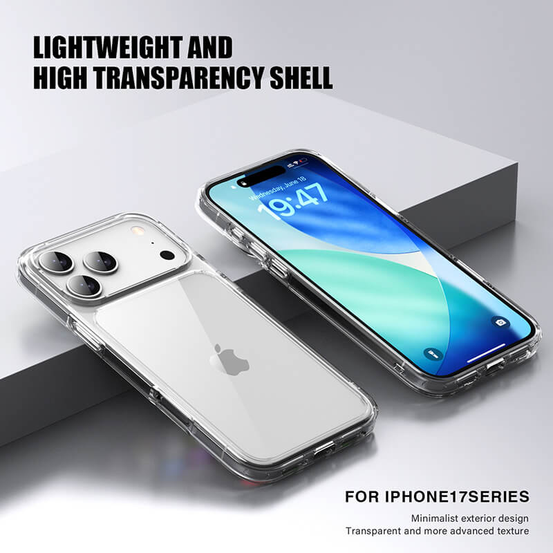 Aurora Series Crystal Transparent Compatible with iPhone 17 Pro Case