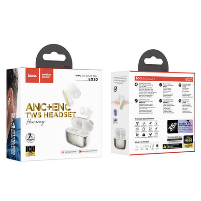 Hoco TWS Earbuds with ANC+ENC 7h Playtime & Battery Display EQ20