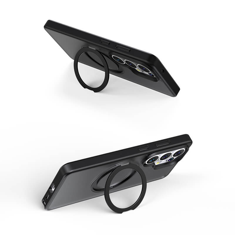 Compatible with Samsung S26 2026 360° Rotating Ring Stand Magnetic Phone Case